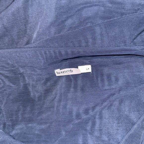 NWOT HOUSE OF CB Kiki French Navy high Low Ruffle Mini Dress sz XL - Picture 6 of 7